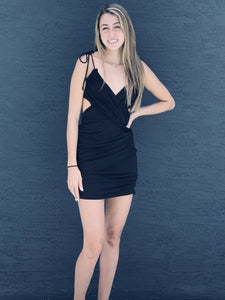 Ruched Little Black Dress