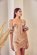 Load image into Gallery viewer, Champagne Ruffle Dress

